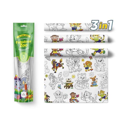 Pexi Malovací ubrusy 3 ks - Senzační zoo (Fabulous zoo)